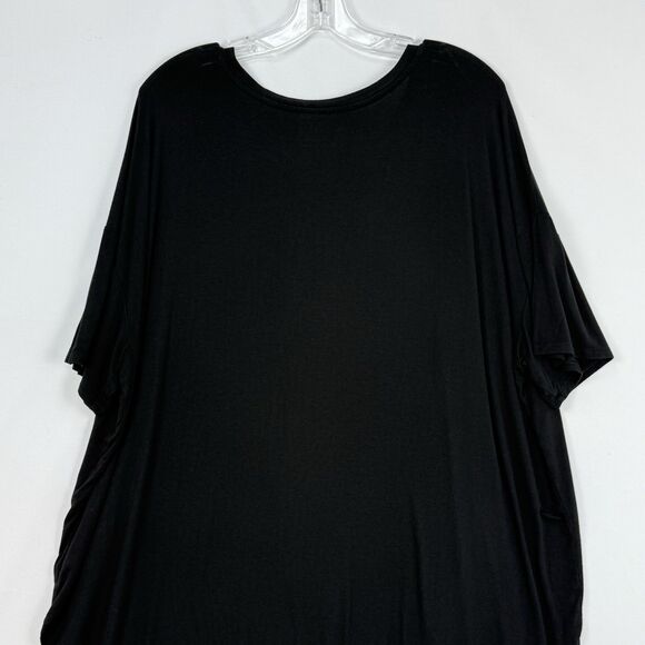 Women's Time &Tru Short Sleeve Rounded Hem Black T-Shirt XXL (20) - Picture 4 of 10